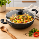 NDuraa Non-Stick Kadai with Induction Base