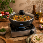 NDuraa Non-Stick Kadai with Induction Base