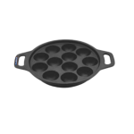 NDuraa Cast Iron Pre seasoned Paniyaram Pan (12 Pits)